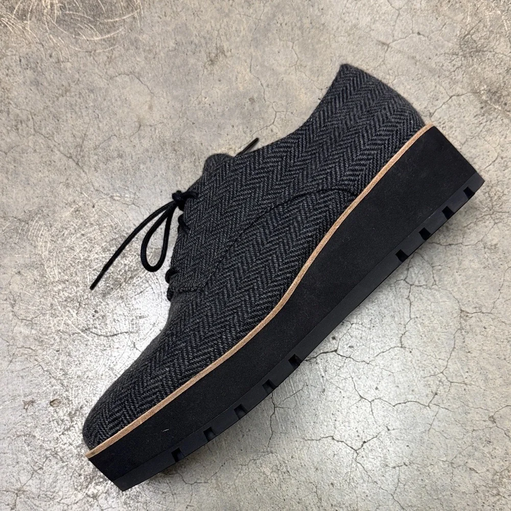 * Eileen Fisher Eddy platform Oxford shoes Herringbone